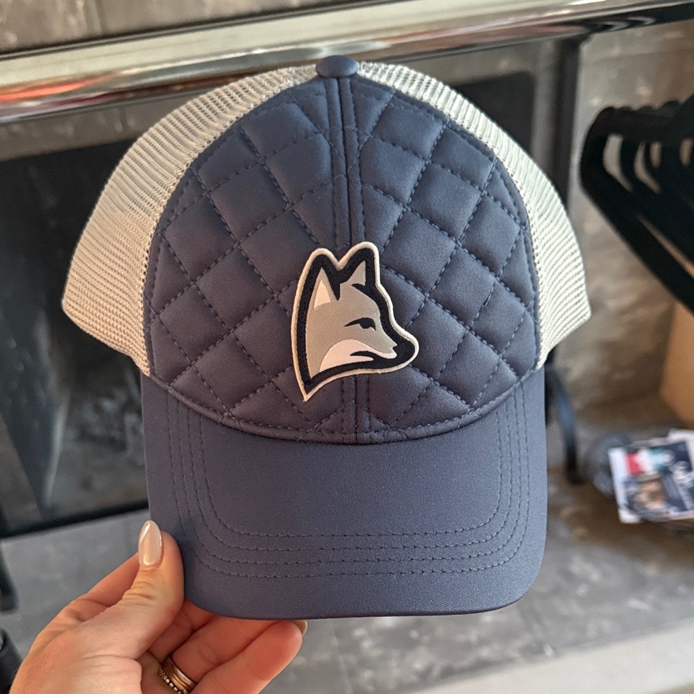 Silver Fox Blue and Gray Quilted Golf Cap